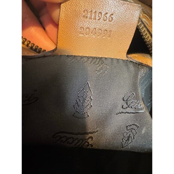 Vintage Gucci Tan Leather Hobo Shoulder Bag Gold Hardware Made in Italy - Picture 10 of 15